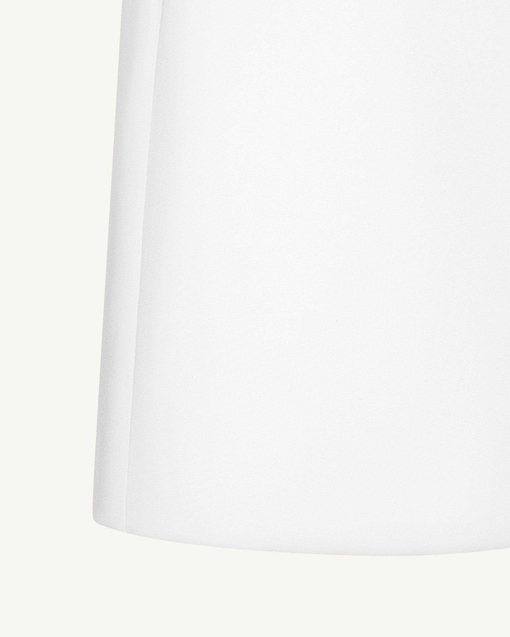 Tailored Straight Mini Skirt - White