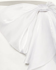 Cascading Bow Mini Skirt - White