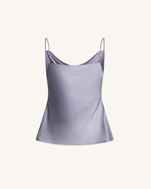 Liquid Satin Cowl Camisole - Silver
