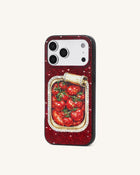 Tomato Tin Artificial Crystal Phone Case - Red