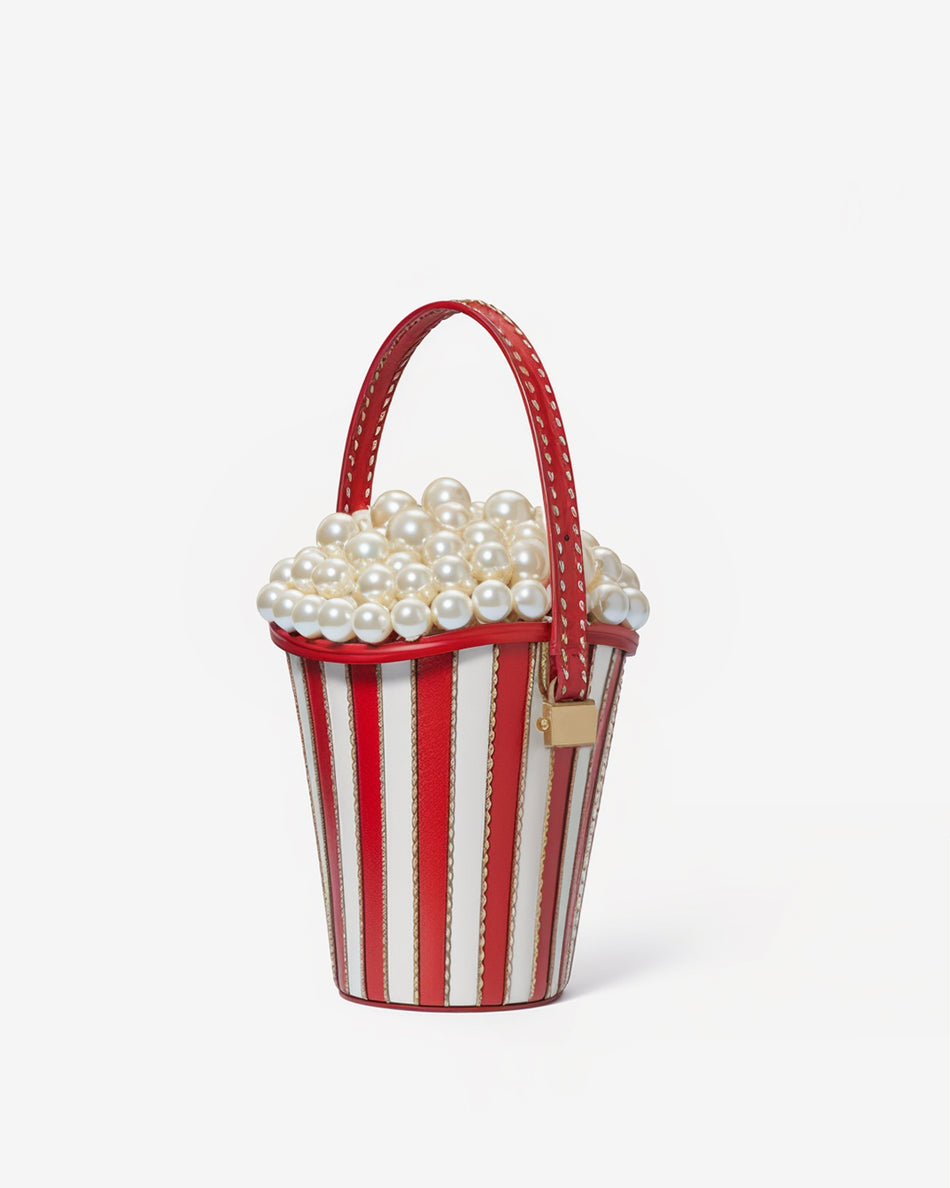 Ruby Pearl Bucket Bag Red JW PEI