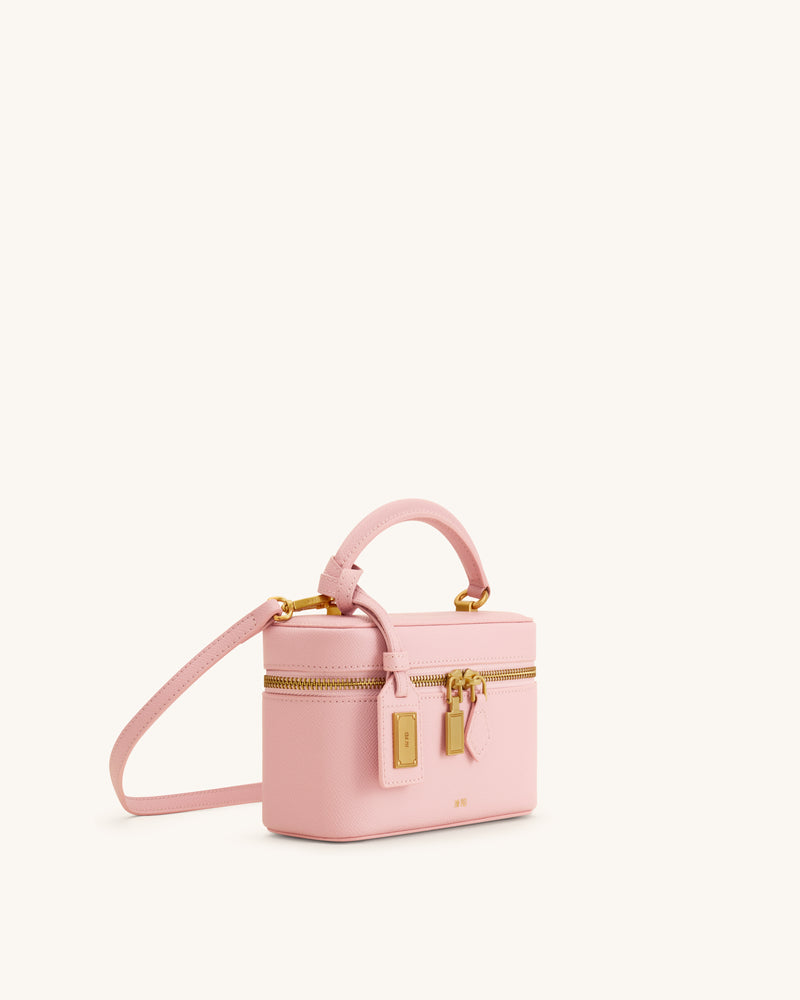 Cleo Box Shape Top Handle Bag - Pink