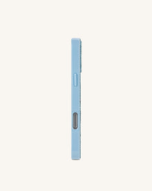 Orca Pair Artificial Crystal Phone Case - Light Blue
