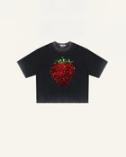 The Crystal Strawberry Graphic Tee - Faded Black