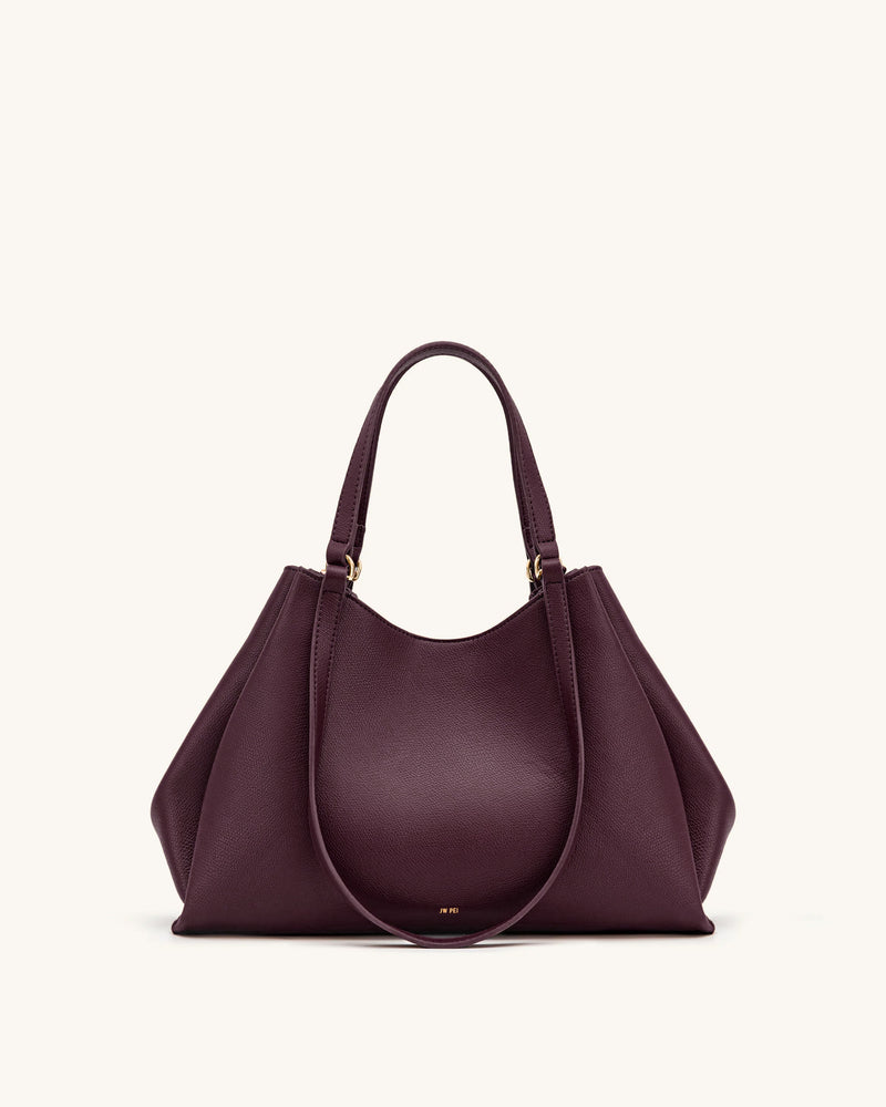Virelia Double Handle Tote Bag - Deep Burgundy