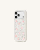 Pearl Star Embellished Phone Case - White