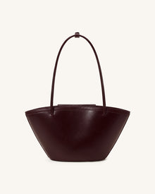 Corinne Pocket Tote Bag - Deep Burgundy