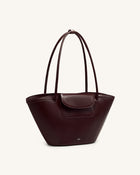 Corinne Pocket Tote Bag - Deep Burgundy