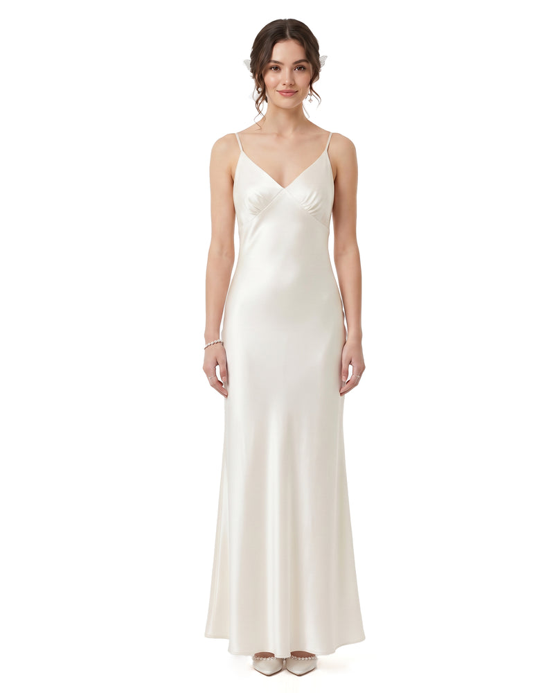 Backless Butterfly Wing Embroidered Maxi Dress - White