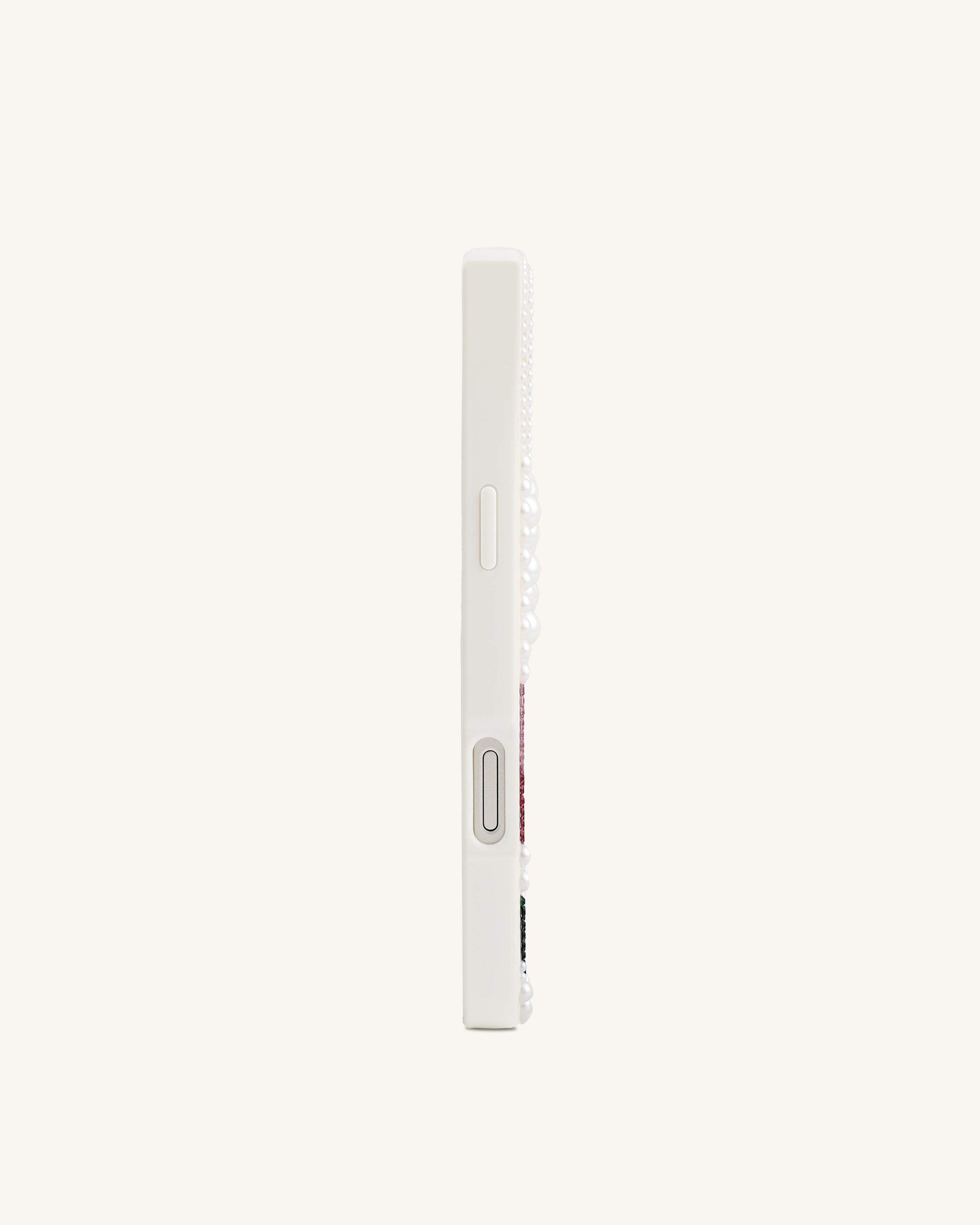 Tulip Faux Pearl Phone Case - White