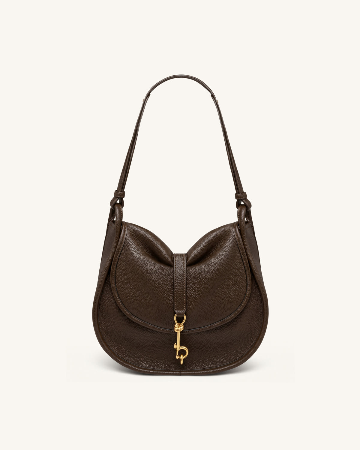 Arla Small Hobo Bag - Dark Brown