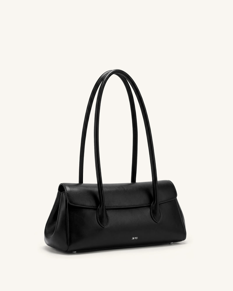 Solenne East-West Shoulder Bag - Black