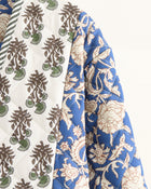 Boho Floral Quilted Jacket - Blue Multi