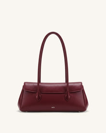 Solenne East-West Shoulder Bag - Burgundy
