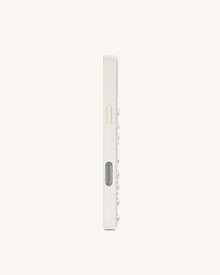 Pearl Orchid Floral Phone Case - White