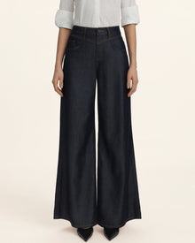 Rear Rhinestone Bow Wide Leg Jeans - Deep Thoughts Only