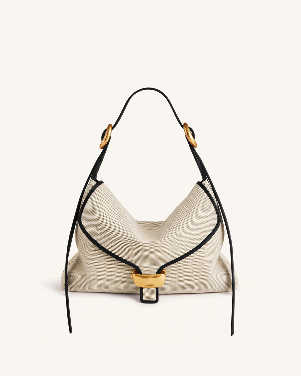 Sienna Hobo Bag - Black Canvas