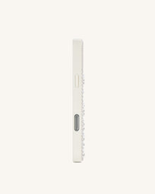 Pearl Shark Artificial Crystal Phone Case - White