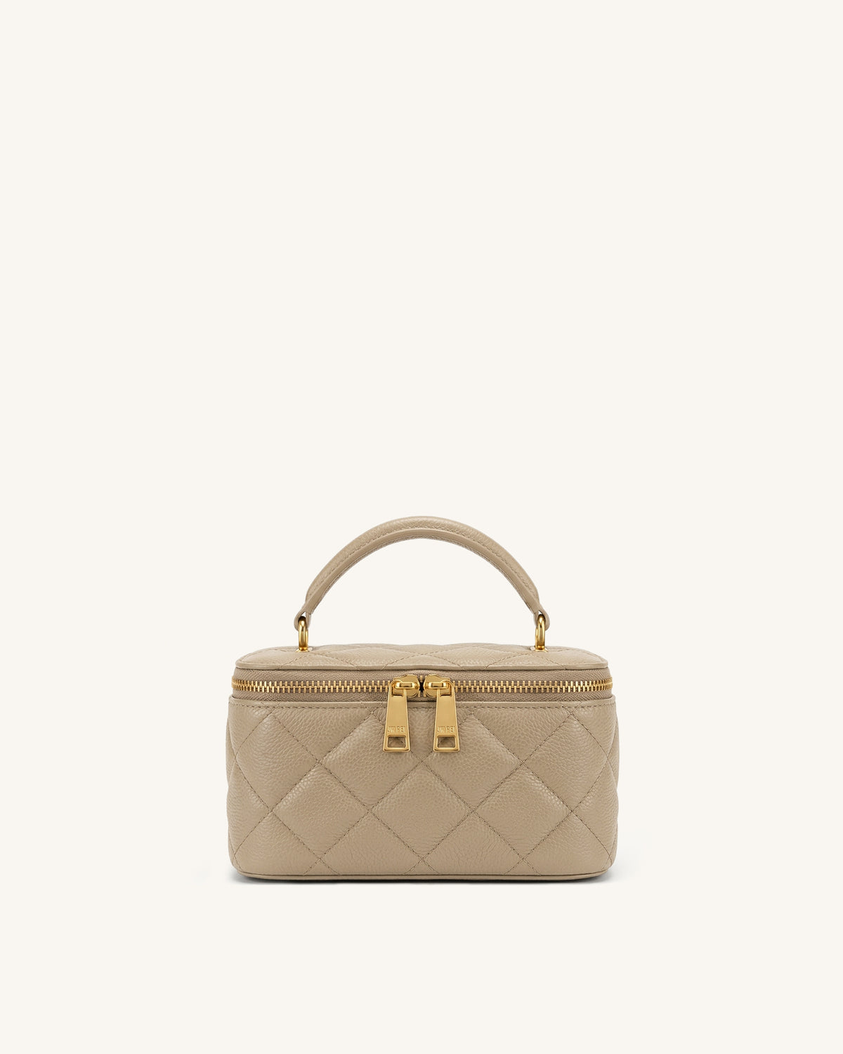 Virella Quilted Vanity Top Handle Bag - Khaki