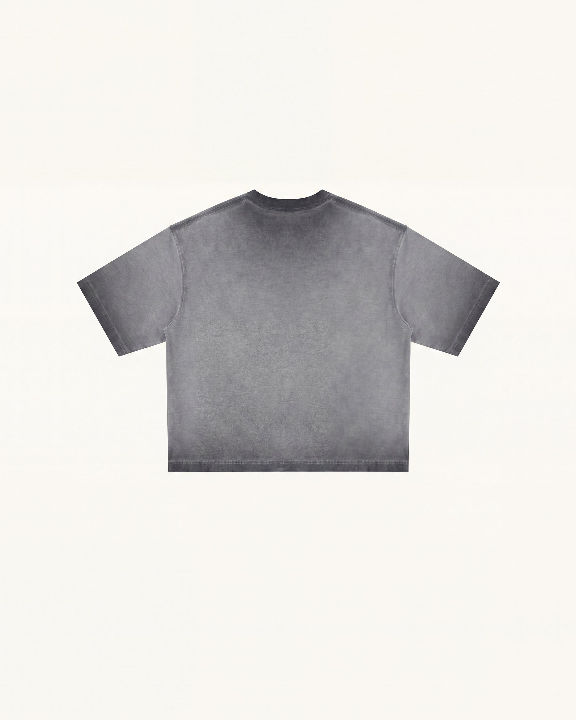 The Angelic Dripping Crystal Wings Tee - Washed Grey