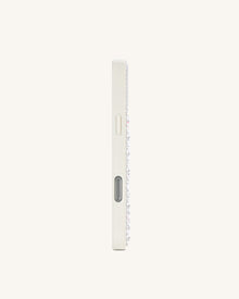 Pearl Star Embellished Phone Case - White