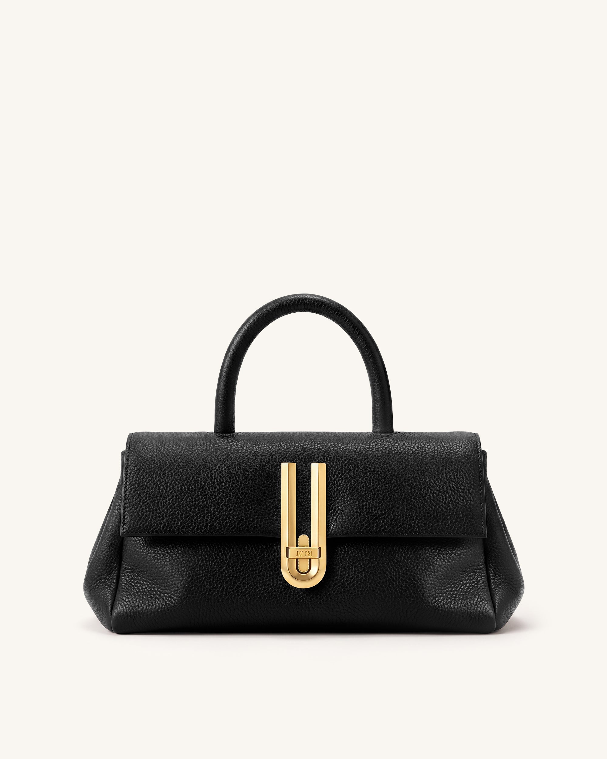 Evania U-Lock Top Handle Bag - Black