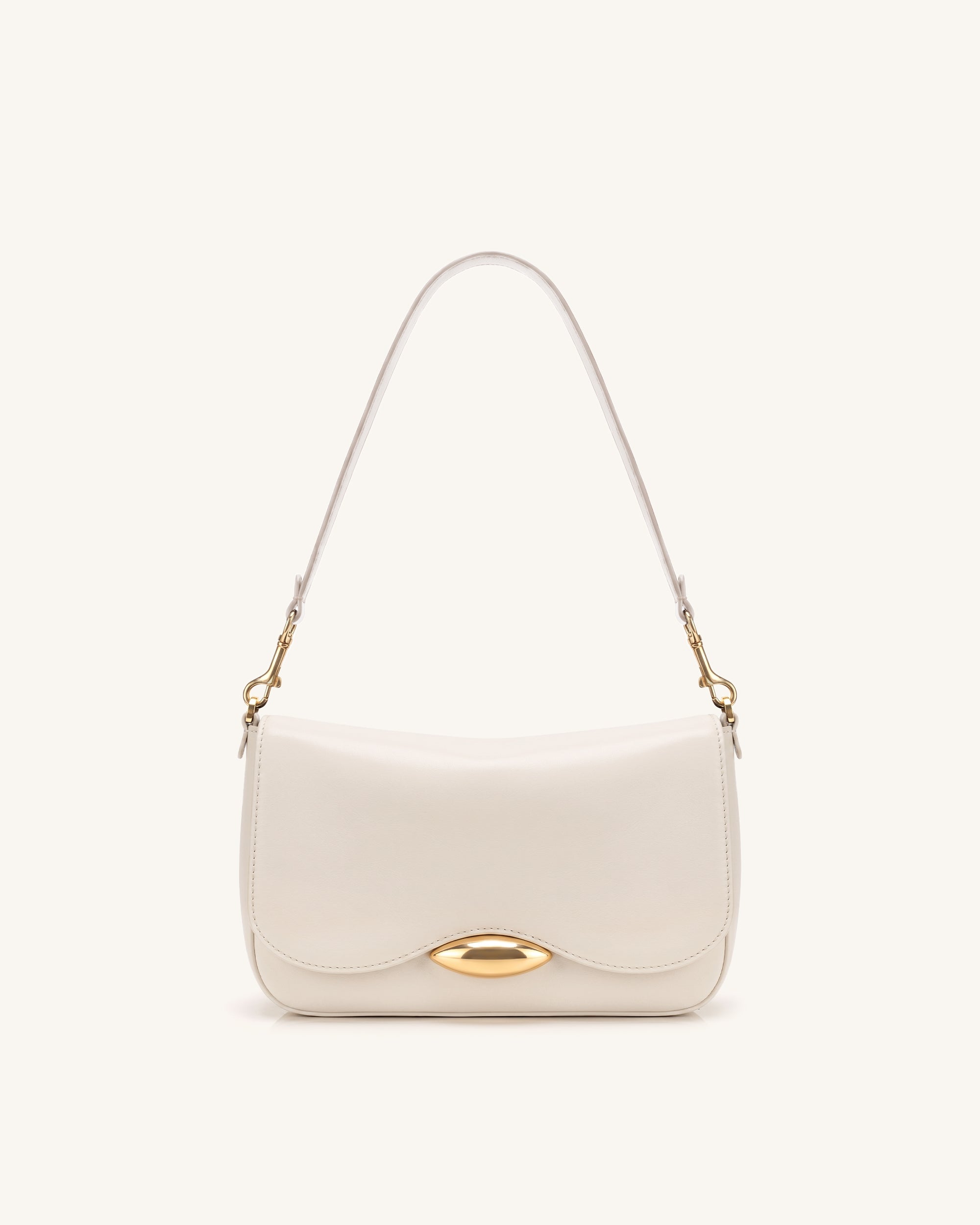 Sofia Classic Flap Shoulder Bag - White