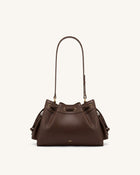 Harper Drawstring Shoulder Bag - Brown