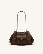 Harper Drawstring Shoulder Bag - Brown