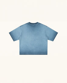 The Enchanted Rhinestone Rose Tee - Acid Blue