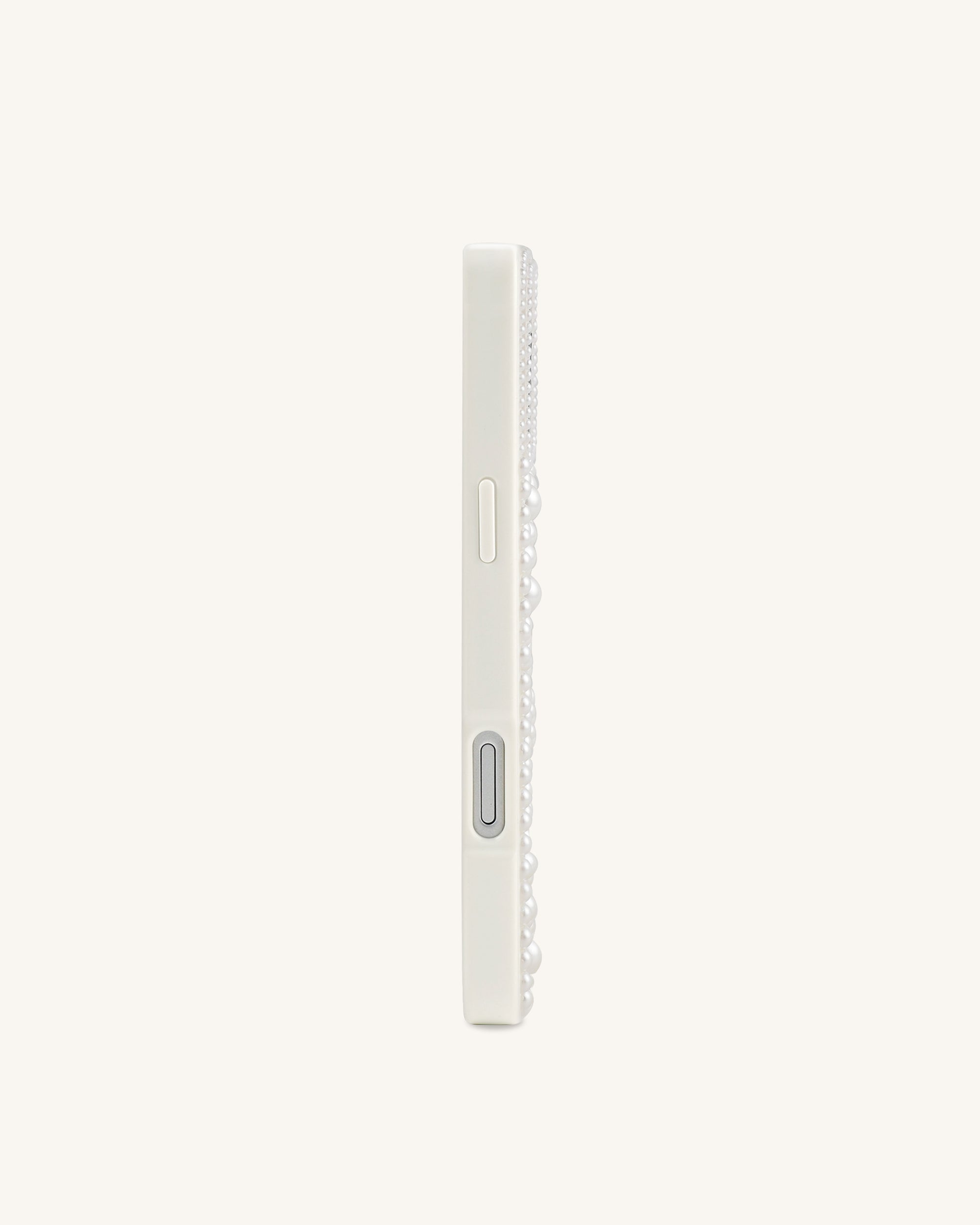Lemon Slice Faux Pearl Phone Case - White