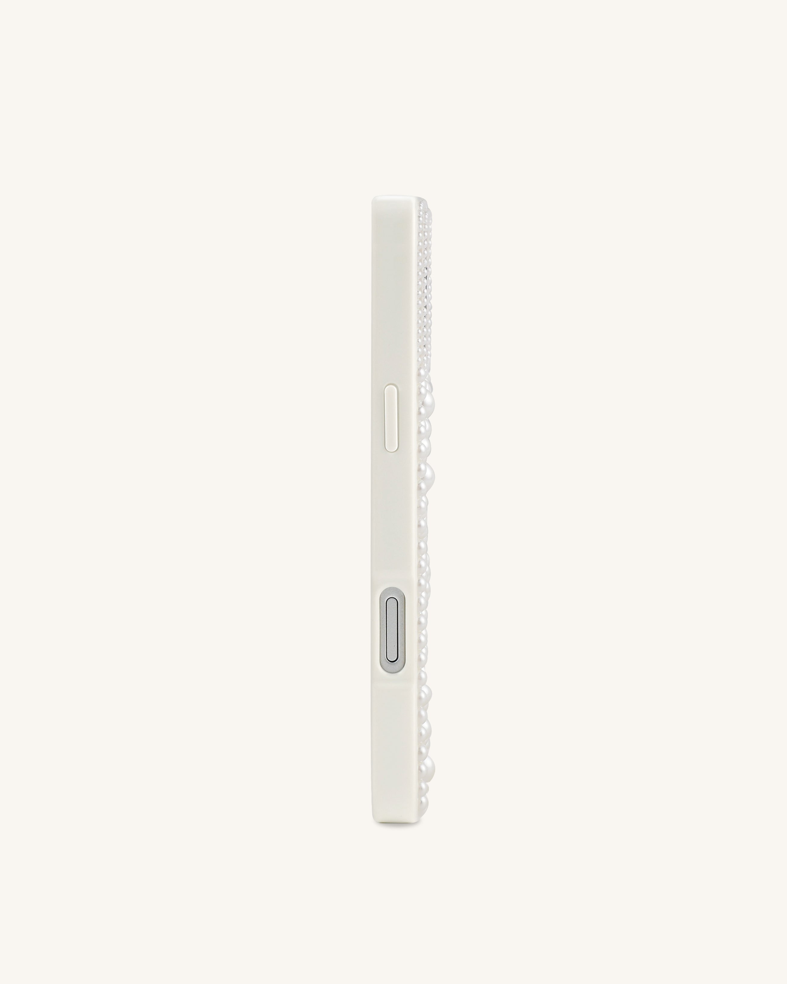 Lemon Slice Faux Pearl Phone Case - White