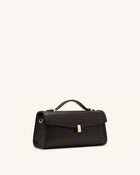 Delphine Top Handle Bag - Dark Brown