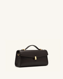 Delphine Top Handle Bag - Dark Brown
