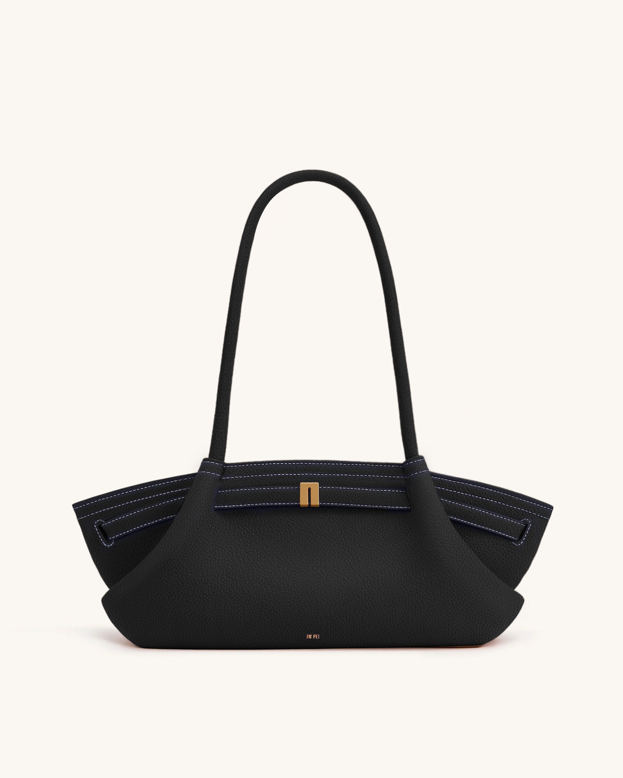 Hana Wide Tote Bag - Black