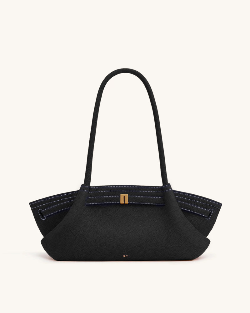 Hana Wide Tote Bag - Black