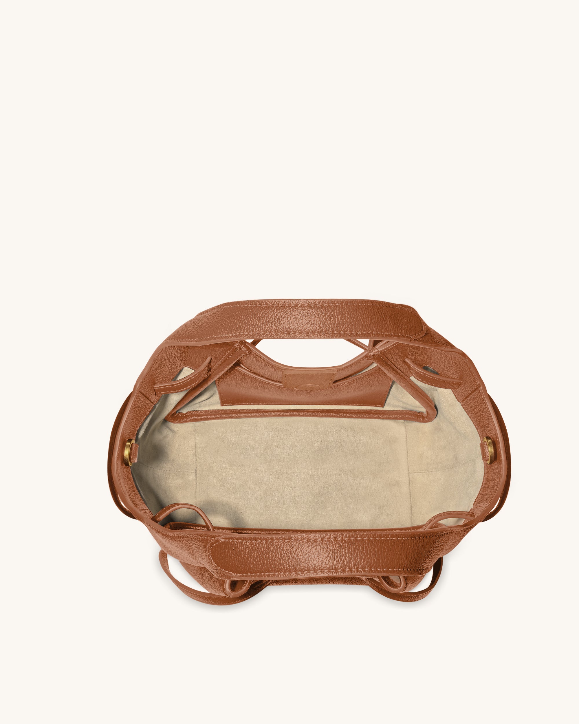 Mabel Soft Bow Tote Bag - Caramel Brown