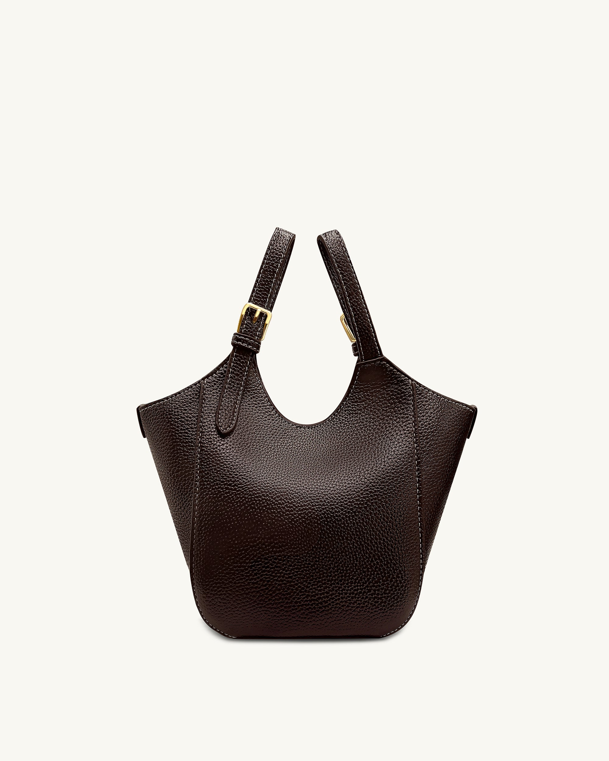 Ines Padlock Tote Bag - Dark Brown