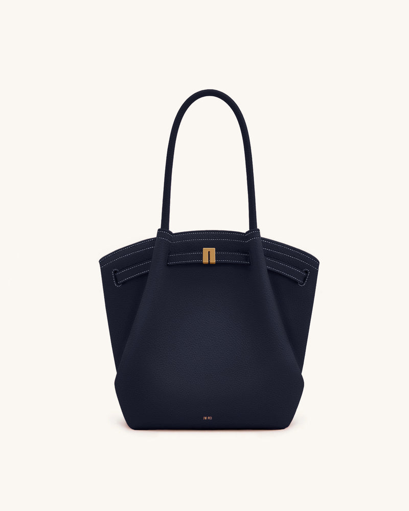 Hana Column Tote Bag - Navy
