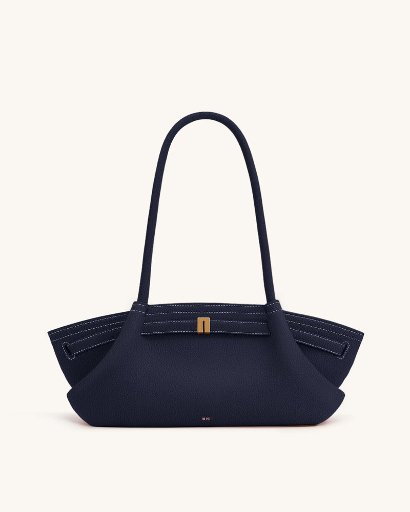 Hana Wide Tote Bag - Navy