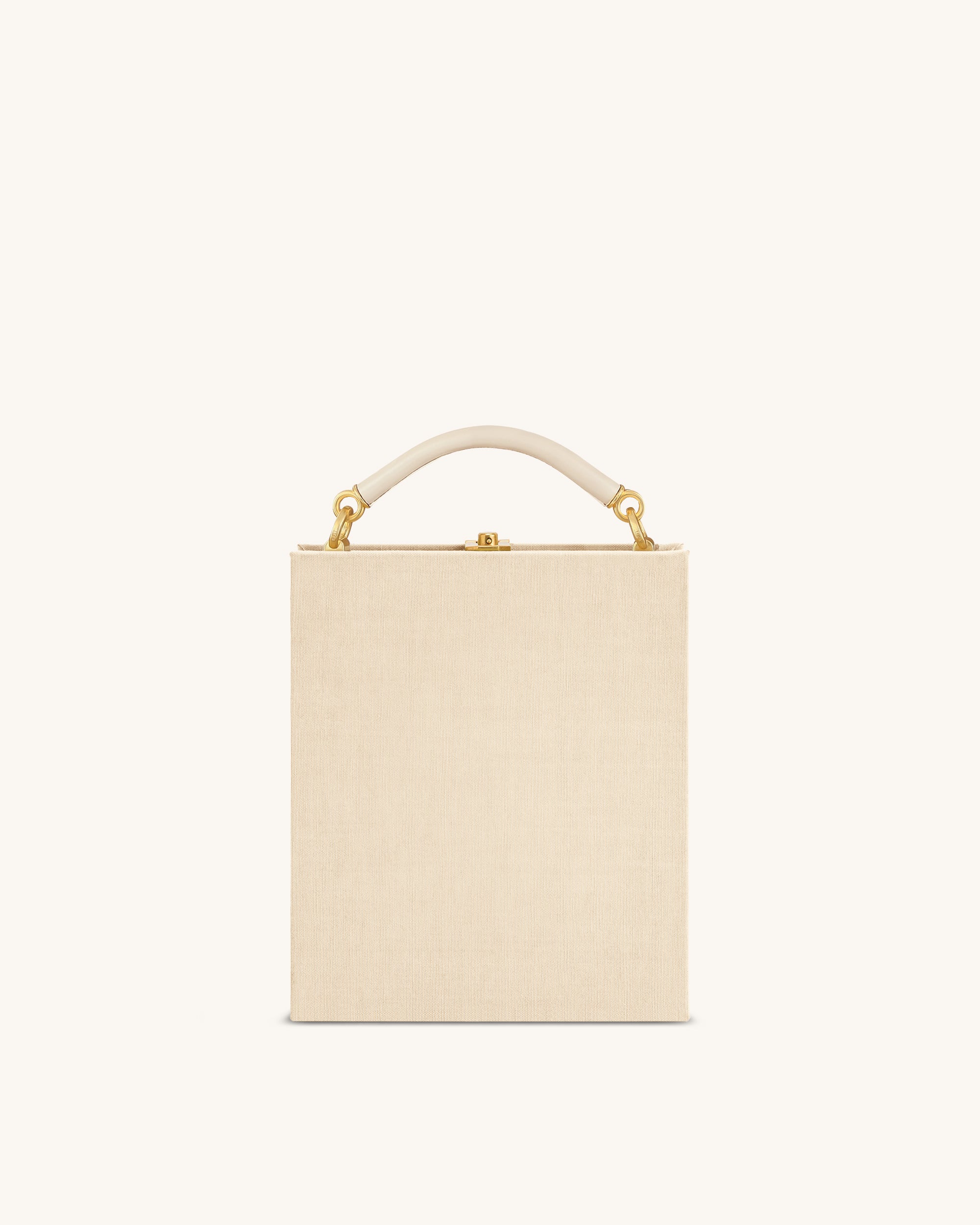 Elle Picnic Pattern Book Top Handle Bag - Khaki