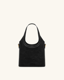 Brooke Mini Belted Embellished Top Handle Bag - Black