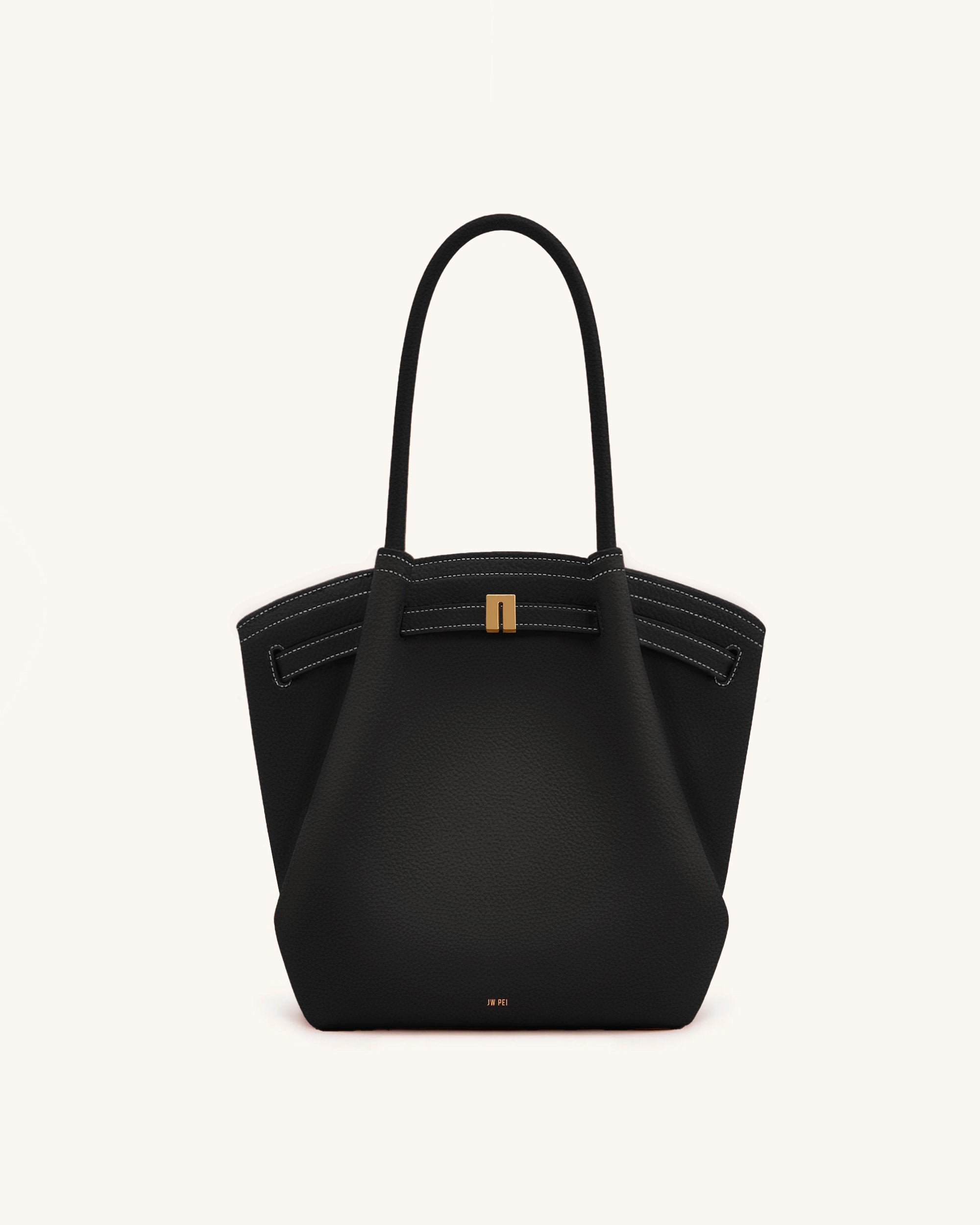 Hana Column Tote Bag - Black