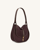 Arla Small Faux Suede Hobo Bag - Chocolate