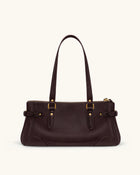 Yvette Elongated Tote Bag - Dark Brown