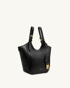 Ines Padlock Tote Bag - Black
