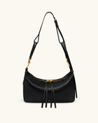 Selia Soft-Grain Crossbody Bag - Black