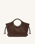 Virelle Drawstring Tote Bag - Brown