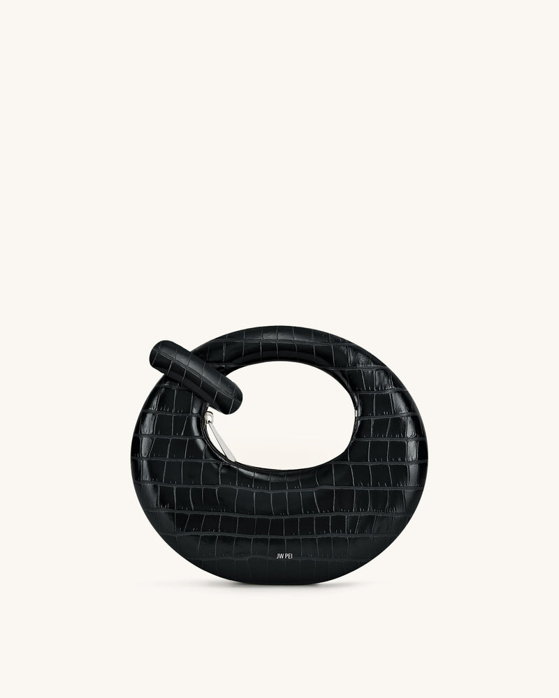 Abacus Mini Top Handle Bag - Black Croc