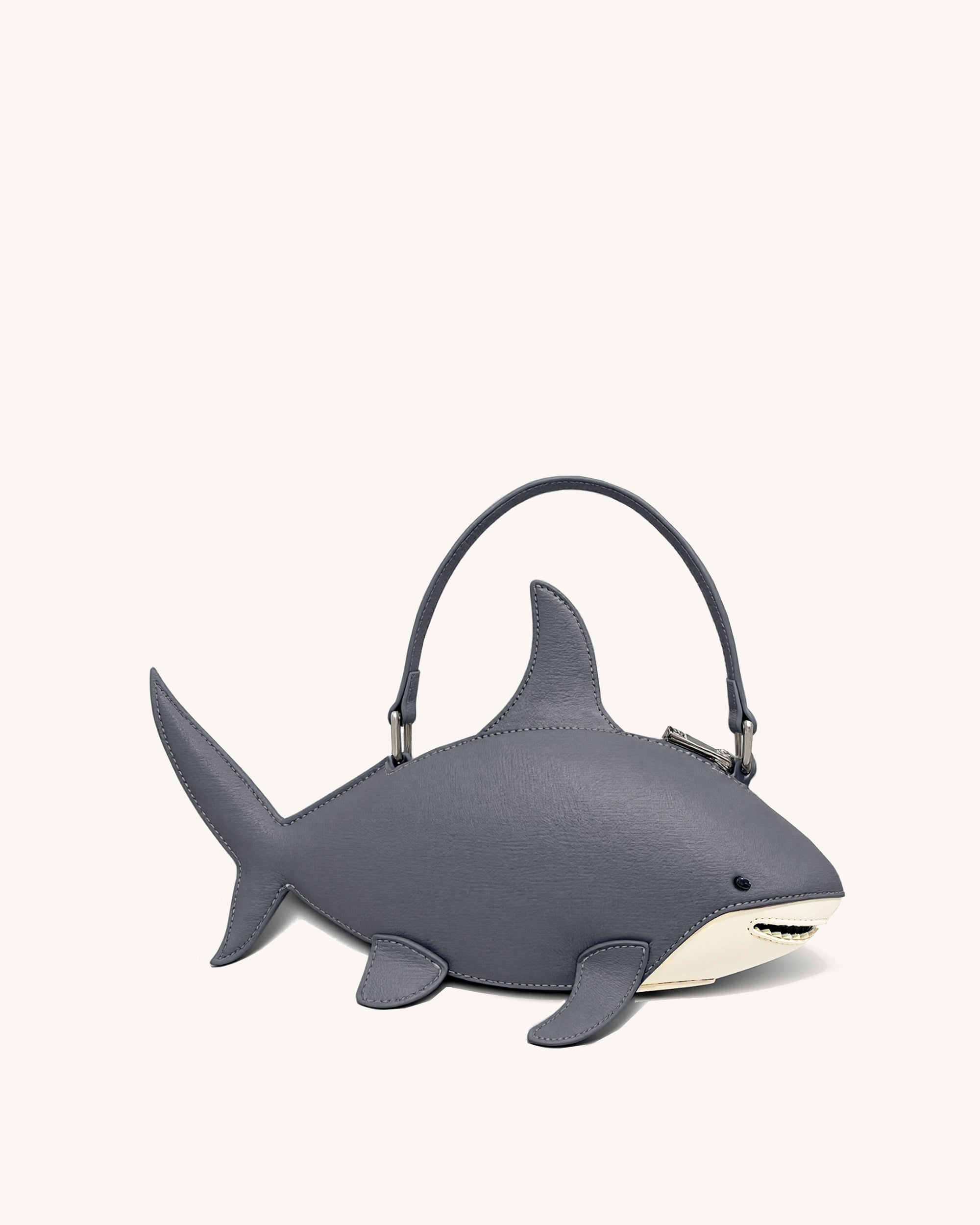 Nerys Shark Look Top Handle Bag - Grey